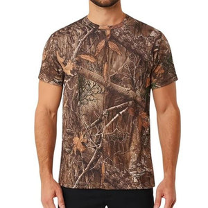 เสื้อยืดคอกลมแขนสั้นลายพรางสำหรับผู้ชาย ทรงปกติ สไตล์ลำลอง ระบายอากาศได้ดี ลายพิมพ์ ผ้าถักนิตติ้ง 100% ผ้าฝ้าย - Product Image 4