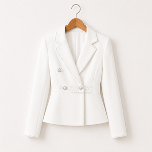 Blazer respirant brodé à double boutonnage et col en V Cosh International – Veste de costume professionnelle pour sororités et fraternités - Product Image 3