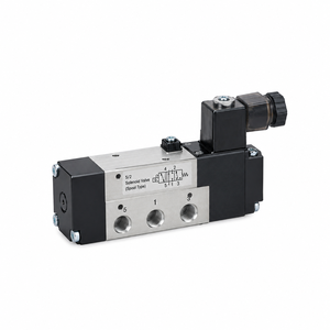 Vanne solénoïde pneumatique 5/2 voies à bobine, corps métallique pour équipement d'automatisation - Product Image 3