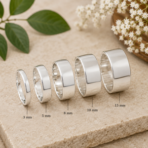 Silver Open <b>Ring</b> Wide Face Band Adjustable Flat Top <b>Ring</b> for Daily Party Wedding Gift - Product Image 1