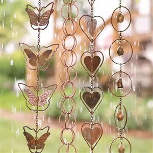 Cadena de Lluvia Metálica Elegante para Canaletas de Techo y Jardinería - Product Image 2
