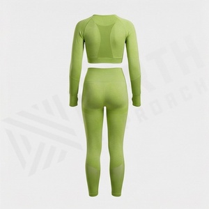 Conjunto Deportivo de Dos Piezas sin Costuras para Mujer, Ropa Deportiva para Yoga, Gimnasio, Ejercicio, Ropa Deportiva - Product Image 2