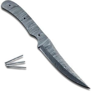 Cuchillo de Caza Burraq Ecommerce, Hecho a Mano, de Acero de Damasco, Hoja Lisa, Multifuncional, con Patrón de Gota de Lluvia, 7.5 Pulgadas, ODM/OEM, DIY - Product Image 5