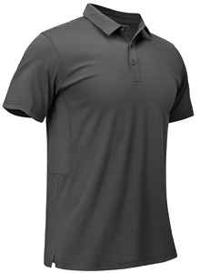 Camisa Casual para Hombre al por Mayor, Tela Jersey de Poliéster y Algodón, Manga Corta, Cierre de Botones, Diseño Liso, Secado Rápido, Camisa Polo para Hombre - Product Image 2