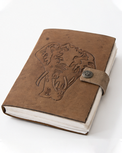 Journal en cuir avec motif d'éléphant, carnet artisanal vintage, carnet de croquis de style antique, cadeau unique pour lui/elle, journal de la faune - Product Image 3