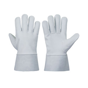 ถุงมือหนังวัวแท้สีน้ำตาลแบบยาวป้องกันความร้อน กันลื่น ทนความร้อนและความเย็น ไม่มีส่วนผสมของซิลิโคน - Product Image 1