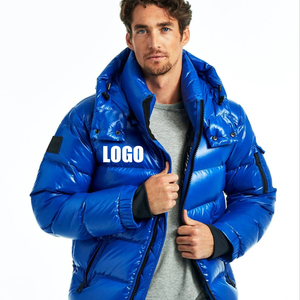 Men Glossy Puffer Jacket Manufacturer Custom Winter Hooded Shiny Down Coat OEM Thermal Outerwear <b>Waterproof</b> <b>Warm</b> Outerwear - Product Image 6