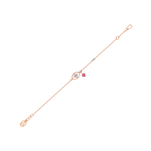 Bracelet minimaliste en diamant avec épingle de sûreté |   Bijoux de mode en or rose pour femmes - Product Image 1