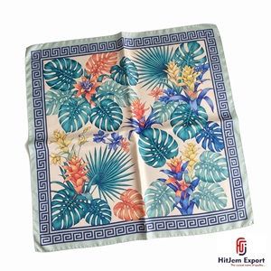 High Quality Custom Digital Print Square <b>Scarf</b> Lightweight <b>Silk</b> Fabric OEM ODM Manufacturer Madeira Custom Fabric Products - Product Image 5