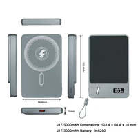 Ultradünne 22,5W Magnetische Powerbank 5000 10000mAh Kompatibel mit iPhone Tragbares Kabelloses Ladegerät für Telefon 5000mAh 10000mAh