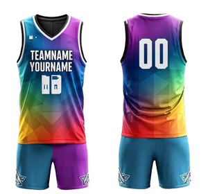 Uniforme de Baloncesto Americano Personalizado al por Mayor para Hombre, Chaleco de Baloncesto Transpirable Bordado y Pantalones Cortos, Jersey de Baloncesto Universitario - Product Image 4