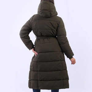 Chaqueta Larga Acolchada con Capucha para Mujer, con Ribete de Piel, Manga Larga, Abrigo de Invierno, Relleno Grueso de Poliéster, Cierre de Cremallera - Product Image 5