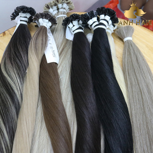 ต่อผมปลายแบน สีบลอนด์แพลตตินั่ม บริการ OEM ผู้ผลิตเวียดนาม ดูเป็นธรรมชาติ ไม่พันกัน ไม่หลุดร่วง ขายดี - Product Image 1