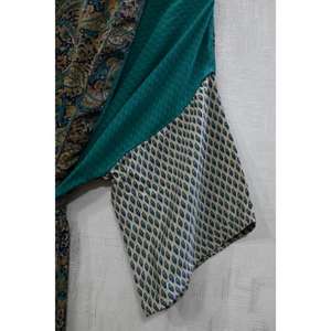 Kimono largo de seda transpirable hecho a mano, talla grande, estilo patchwork, para otoño, estilo bohemio, bata de novia, estampado, sexy - Product Image 4