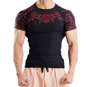 เสื้อยืดออกกำลังกายผู้ชายทรงสลิมฟิต แห้งเร็ว สำหรับฟิตเนส วิ่ง เทรนนิ่ง คอมเพรสชั่น สปอร์ตแอกทีฟแวร์ ระบายอากาศได้ดี - Product Image 3