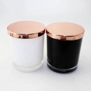 Frascos decorativos para velas, frascos metálicos para velas, frascos negros para velas con acabado martillado - Product Image 6