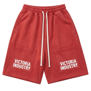 Shorts de algodón grueso para hombre, estilo vintage, desgastados por el sol, con bolsillo trasero, estilo streetwear. - Product Image 2