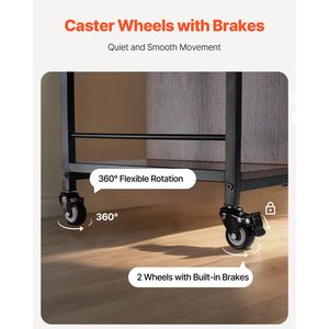 "6-Shelf Wooden Lateral <b>File</b> Cabinet with Metal Frame & Locking <b>Drawers</b> for Secure Storage" - Product Image 6
