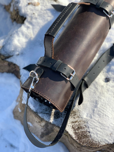 Handmade Leather Knife <b>Roll</b> Chef Knife Carrier Organizer Kitchen <b>Tool</b> Storage Durable Travel <b>Bag</b> LKR-0323 - Product Image 3