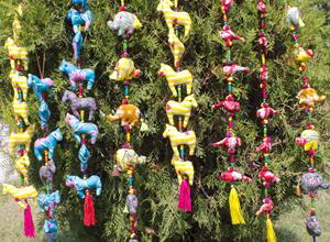 Handmade Fabric Animal Wall Hanging Colorful Beaded Garland Boho Wall Decor Decorative Hanging for Nursery & Kids’ Room - Product Image 4