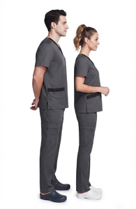 Medical <b>Scrub</b> <b>Set</b> for Nurses Doctors Hospital Staff-Professional Knitted Breathable Comfortable <b>Scrub</b> <b>Sets</b> - Product Image 4