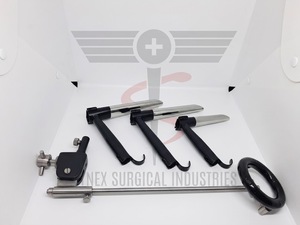 Ensemble de laryngoscopes auto-fixants avec système de support thoracique pour la laryngoscopie opératoire, instruments chirurgicaux ORL - Product Image 5