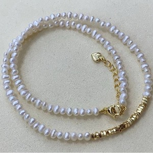Collar de Perlas de Agua Dulce AK de 18K con Perlas Zhuji 2025, Diseño Elegante y Moderno con Cuentas Redondas de Luz Intensa y Cielo Estrellado - Product Image 1