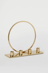 Support de bougie de table doré vintage, porte-bougie conique en métal, support de bougie avec base antidérapante, support de bougie résistant à la chaleur - Product Image 3