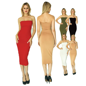 Robes décontractées en polyester coupe crayon taille naturelle écologiques pour femmes grandes tailles en gros - Product Image 1