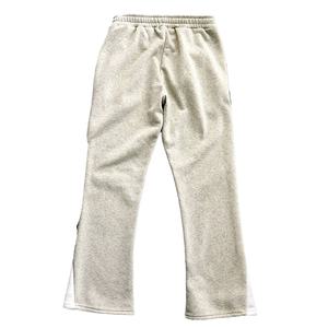 Fabricant de vêtements 100% coton Streetwear vintage lourd pantalon de survêtement évasé et ensemble de sweat à capuche zippé pour hommes - Product Image 6