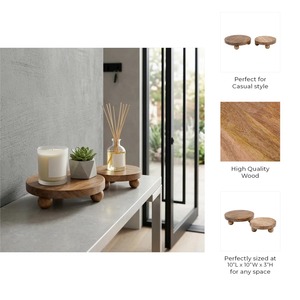 Plateau de service en bois avec logo personnalisé, plateau de présentation en bois massif pour cadeaux et utilisation promotionnelle - Product Image 5