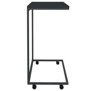 Portable <b>Black</b> Engineered <b>Wood</b> <b>Side</b> <b>Table</b> 21.7 X 13.8 X 27.6 In Nightstands Modern Minimalist Design - Product Image 6