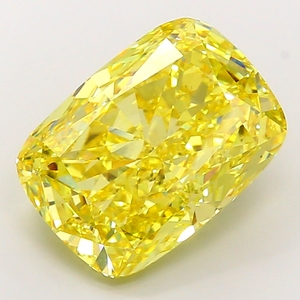 Fabrication de bijoux fins, diamant de laboratoire de qualité supérieure, taille coussin, jaune vif fantaisie, certifié IGI, coupe excellente, pierre précieuse CVD en vrac. - Product Image 1