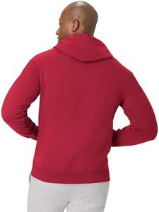 Sweat-shirt à capuche rouge pour homme, coupe classique, en molleton de coton, décontracté, automne, avec poche, tricoté, manches longues - Product Image 4