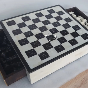 ILAHI's Eco-Friendly Rustic Polished Rectangle <b>Chess</b> <b>Board</b> Game 100% Handmade Pure Wood Animal/Love Style Customized Size <b>Chess</b> - Product Image 1