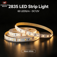 Lampu Strip LED 2835 60leds/m DC 12V  Lumen Tinggi Lampu Pita LED Fleksibel Untuk Dekorasi Proyek Dalam Ruangan