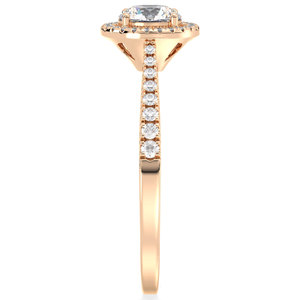 Bague de fiançailles REYES, design original, argent sterling 925, coupe ronde, 1 carat, moissanite certifiée GRA, bijoux fins de luxe pour mariage - Product Image 5