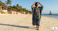 Vente en gros de robes kaftan longues en rayonne personnalisées, vêtements de plage bohèmes pour femmes, mode resort, fabricant de vêtements OEM ODM, marque privée