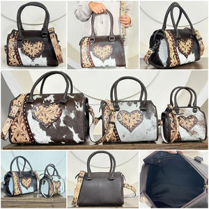 Bolsa de Viaje de Cuero Vacuno Genuino Hecha a Mano, Colección Western Premium, Diseño de Corazón, para Fin de Semana, Unisex - Product Image 3