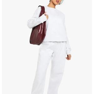 Sweat-shirt d'hiver respirant personnalisé XL en coton Tech Fleece, vêtements de sport, logo en relief 3D, super doux, col rond, pull pour femme - Product Image 4