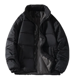 New Arrival Unisex Padded Bubble <b>Puffer</b> <b>Jacket</b> Custom Plain Dyed Warm Winter Down Coat with Stand Collar High Street Style - Product Image 6