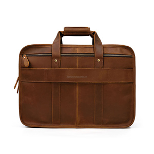 Porte-documents en cuir véritable personnalisé, sac à bandoulière pour le bureau, sac messager pour les professionnels, fournisseur d'usine - Product Image 2
