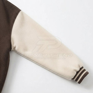 Fashionable <b>Men</b> Varsity Winter <b>Jacket</b> with Stand Collar Front Logo <b>Long</b> Sleeves Breathable Cotton Fabric Relaxed Fit - Product Image 5