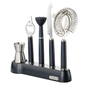 Juego de Bar de Lujo en Dorado - Kit de Coctelería de Acero Inoxidable 304 con Coctelera, Accesorios, Mortero de Madera y Soporte Organizador - Product Image 6