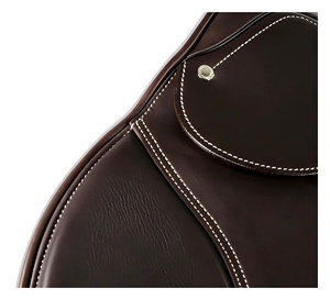 Selle d'équitation anglaise en cuir véritable marron pour dressage et saut d'obstacles, selle de contact étroit personnalisable - Product Image 4