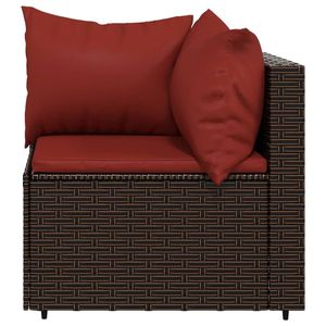 Conjunto de Muebles de Jardín Compactos y Ajustables de Ratán Sintético Marrón para Patio - Product Image 5