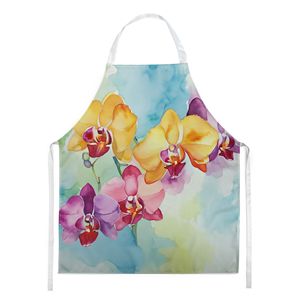 Unisex Large Multicolor Watercolor Orchids <b>Apron</b> for Adult Women and <b>Men</b> in Kitchen Baking Crafts Gardening Server <b>Cooking</b> - Product Image 1
