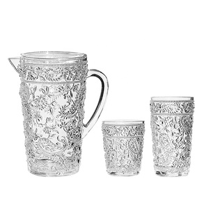 <b>BPA</b> <b>Free</b> 2.5Liter Acrylic Paisley Pitcher with Lid for Children Camping Direct Drinking - Product Image 1
