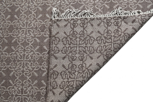 Tapis DECORDEC en laine tufté à la main, antidérapant, écologique, avec des rayures horizontales ton sur ton et des franges blanches, pour hôtel et usage domestique - Product Image 5