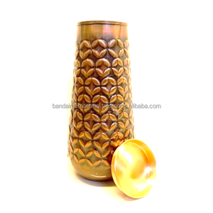 Pure <b>Copper</b> Hammered <b>Bottle</b> With Polish Finished Indian Hand Made Health Benefits <b>Copper</b> <b>Bottle</b> Metal <b>Drinking</b> Water <b>Bottle</b> - Product Image 6